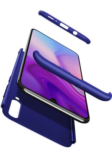 Samsung Galaxy A30S Kılıf Double Dip 360 Protective - Mavi