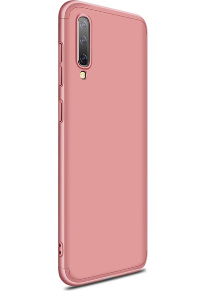 Samsung Galaxy A30S Kılıf Double Dip 360 Protective - Rose Gold