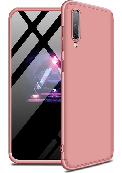 Samsung Galaxy A30S Kılıf Double Dip 360 Protective - Rose Gold