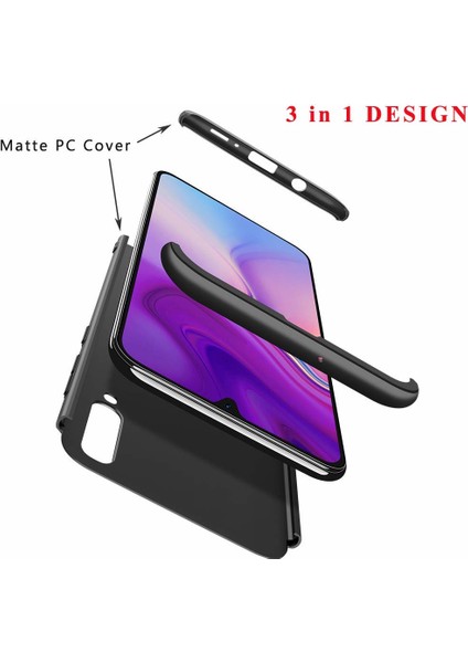 Samsung Galaxy A30S Kılıf Double Dip 360 Protective - Siyah