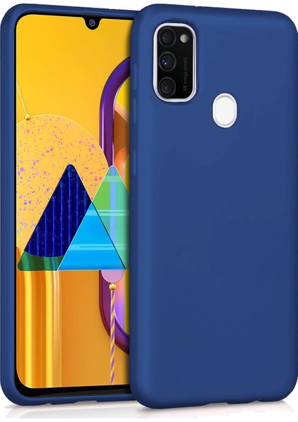 Samsung Galaxy M30s Mat Silikon Kılıf - Lacivert