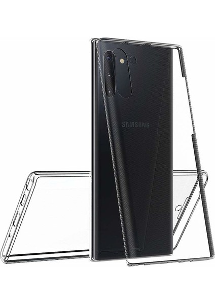 Samsung Galaxy Note 10 Kılıf 6 tarafı tam full koruma 360 Clear Soft - Şeffaf