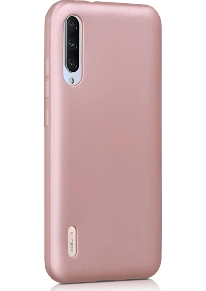 Xiaomi Mi 9 Lite Mat Silikon Kılıf - Rose Gold