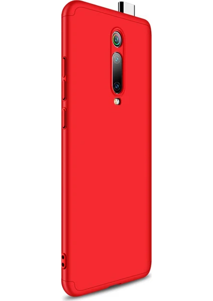 Xiaomi Mi 9T Kılıf Double Dip 360 Protective - Kırmızı