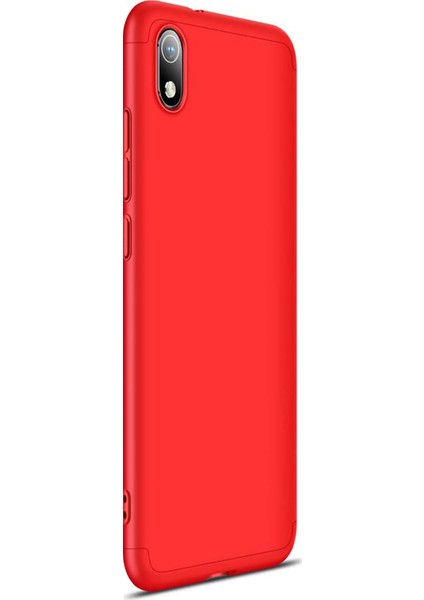 Xiaomi Redmi 7A Kılıf Double Dip 360 Protective - Kırmızı