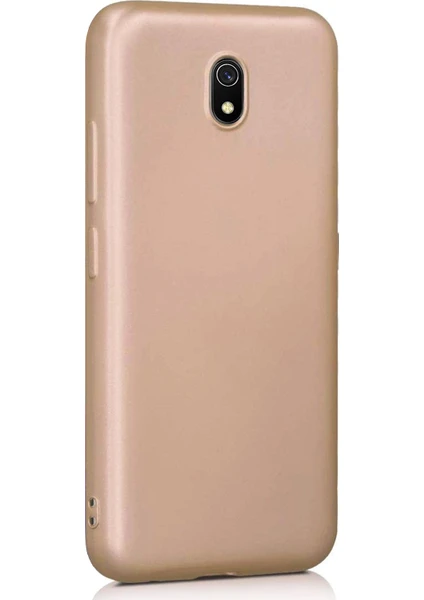 Xiaomi Redmi 8A Mat Silikon Kılıf - Gold