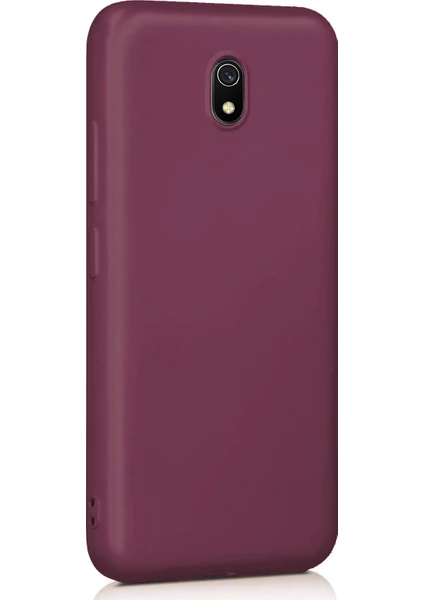 Xiaomi Redmi 8A Mat Silikon Kılıf - Mor