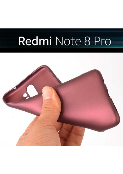 Xiaomi Redmi Note 8 Pro Mat Silikon Kılıf - Gold