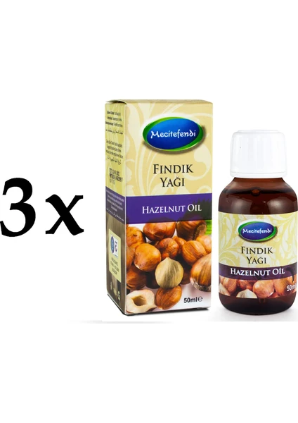 3'lü  Mecitefendi Fındık Yağı 3 x 50 ml