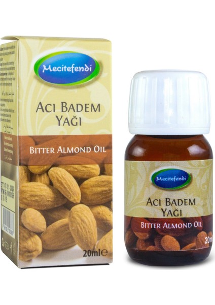 3'lü Mecitefendi Acı Badem Yağı 3 x 20 ml