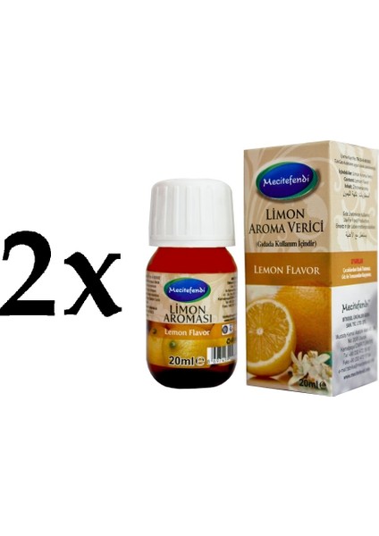 2'li Mecitefendi Limon Aroması 2 x 20 ml