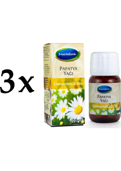 3'lü Mecitefendi Papatya Yağı 3 x 20 ml