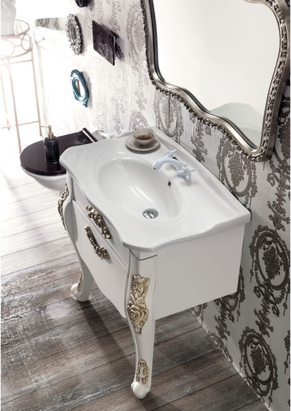 Seramik Royal Etajerli Lavabo 65 x 50 cm fiyatları