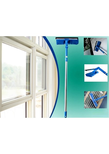 Teleskopik Camsil Çekçek Mikrofiber Cam Silme Aparatı Tablet Mop fiyatları