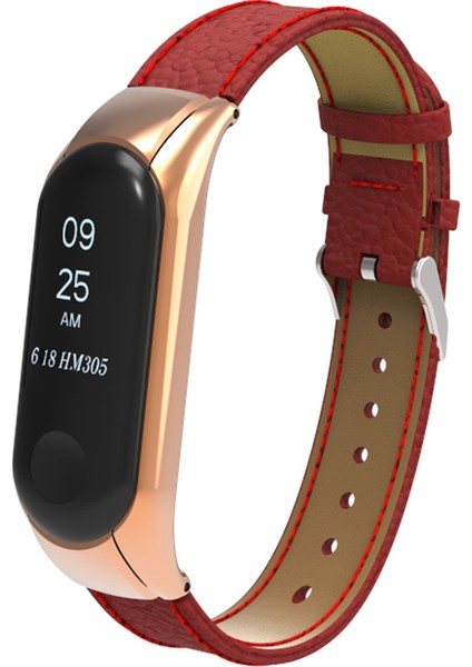 Mi Band 4 Deri Kayış Kordon Kırmızı fiyatları
