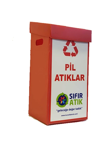 Tuncel Teknik Sıfır Atık   Kolisi 30 Litre-Pil Atık