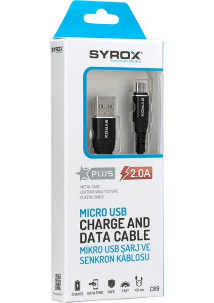 SYX-C89 Samsung 2 Mah Micro USB Kablo