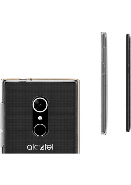 Alcatel 5 Kılıf 02 mm Silikon İnce Arka Kapak Şeffaf modelleri