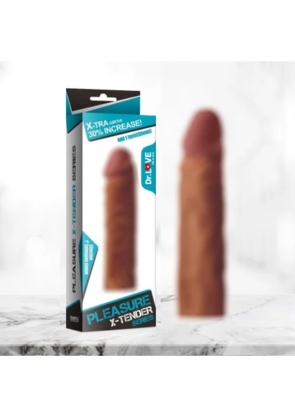 Realistik Penis Kılıfı Melez Rengi Uzatmalı