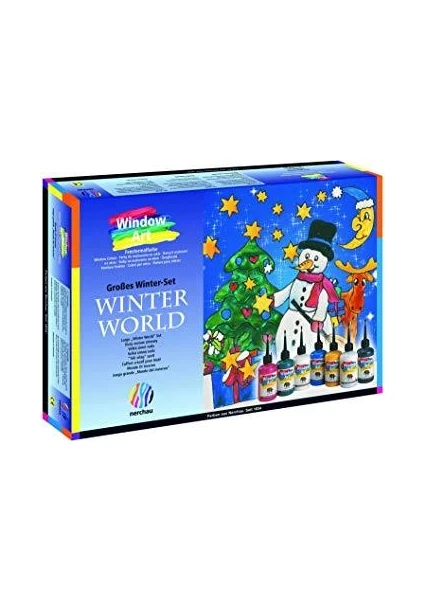 Winter World Cam Boya Seti Sökülebilir Cam Boya 8 Renk x 80 Ml.+Aksesuarlar