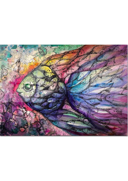 Cam Tablo Balık Tablo 50 x 70 cm Uv Baskı Temperli