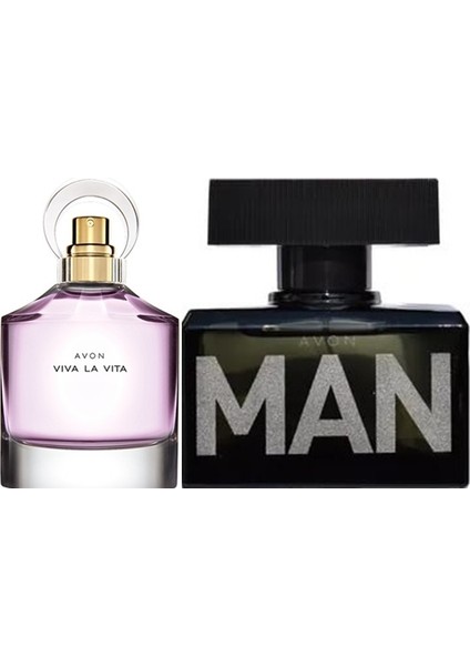 Man 75 ml Erkek Edt+Avon Viva La Vita 50 ml Kadın Edp