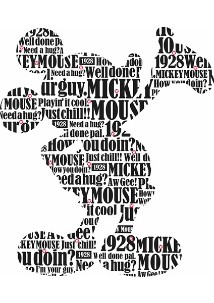 RoomMates RMK2073GM Tipografi Mickey Mouse Büyük Boy Duvar Sticker fiyatları
