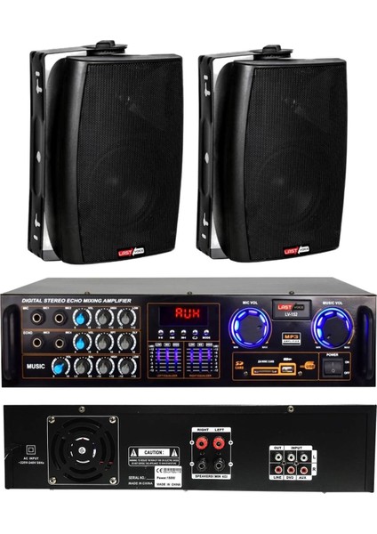 Black Special Pro Paket1 Duvar Hoparlör Ve Mikser Anfi Paketi
