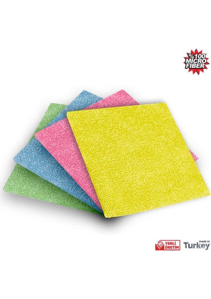 Mikrofiber Bez Temizlik Bezi Oto Araç Ev Banyo Mutfak Genel Temizlik 8 Adet modelleri