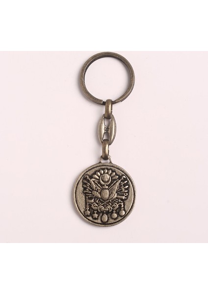 Tasarımlı Tuğra- Krom Anahtarlık