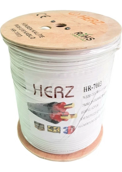 Herz HR-7003 RG6U6 Anten Kablosu 80TEL 300 mt