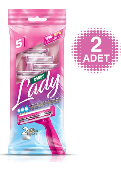 Lady 2 Bıçaklı 5'li Poşet x 2 Adet