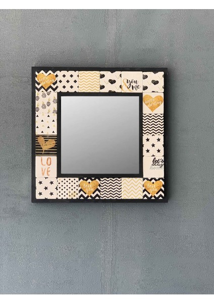 Decor Çerçeveli Mozaik Doğaltaş Ayna
