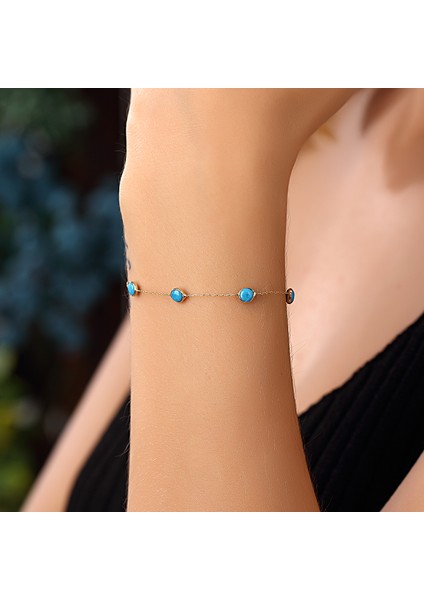 Altın Firuze Taşlı Bileklik fiyatları