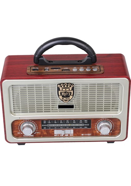 111BT Bluetooth Nostalji Radyo