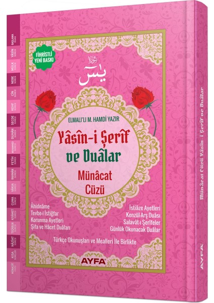 Ciltli Orta Boy Gül Kokulu Münacaat Cüzü