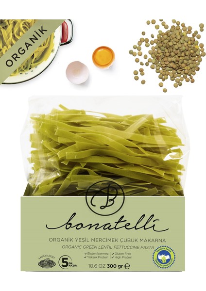 Organik Yeşil Mercimek 300 gr