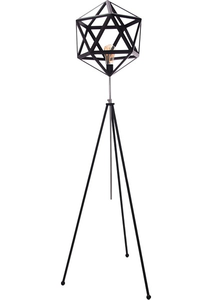 Piramit Siyah Metal Lambader