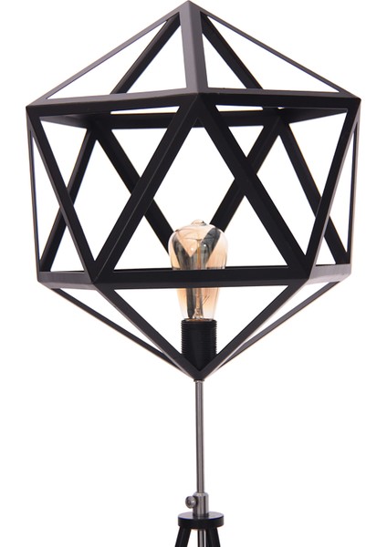 Piramit Siyah Metal Lambader
