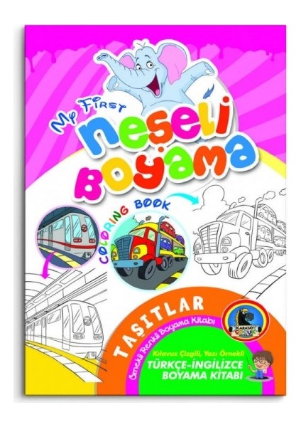 Neşeli Boyama - İngilizce Renkli Örnekli Boyama Kitabı