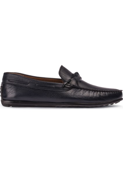Deri Lacivert Loafer Erkek Ayakkabı