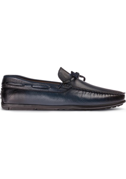 Deri Lacivert Loafer Erkek Ayakkabı