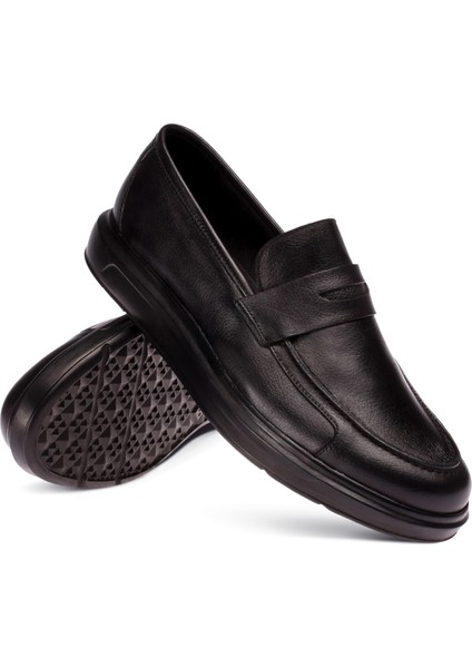 Deri Siyah Comfort Loafer Erkek Ayakkabı modelleri