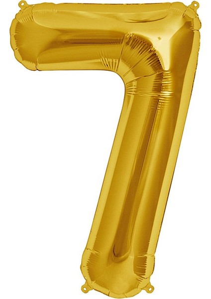 Altın Gold Folyo Balon 7 Rakamı 100 cm