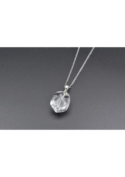 Hakiki Doğal Kristal Kuvars Kolye Ucu 1.kalite 042