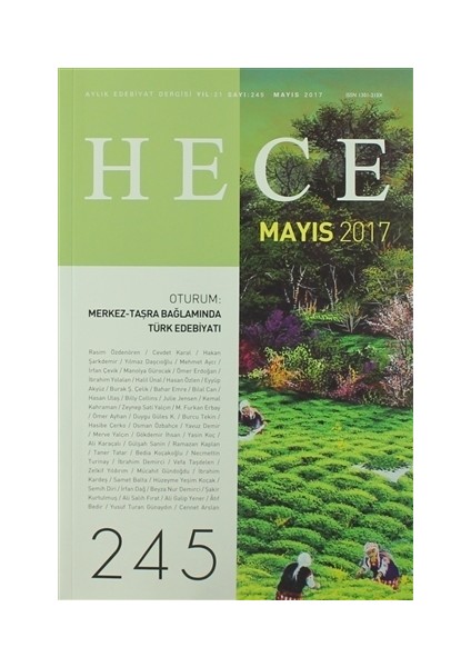 Hece Aylık Edebiyat Dergisi Sayı: 245 - Mayıs 2017