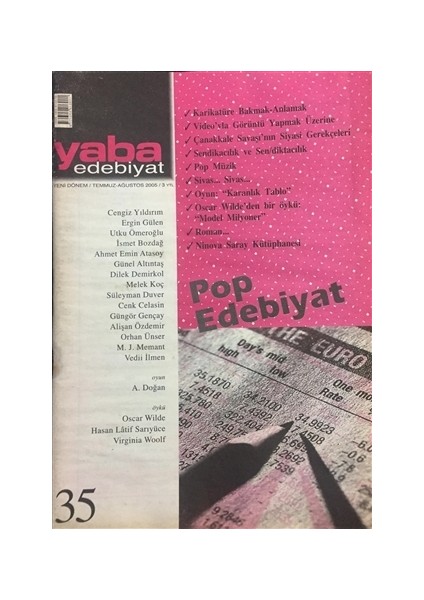 Yaba Edebiyat Dergisi Sayı: 35