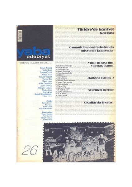 Yaba Edebiyat Dergisi Sayı: 26