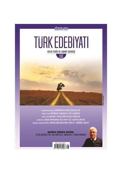 Sayı: 550 Ağustos 2019