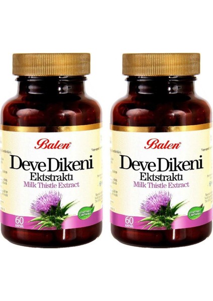Deve Dikeni (Milk Thistle) Ekstraktı 60 Kapsül x 2 Adet